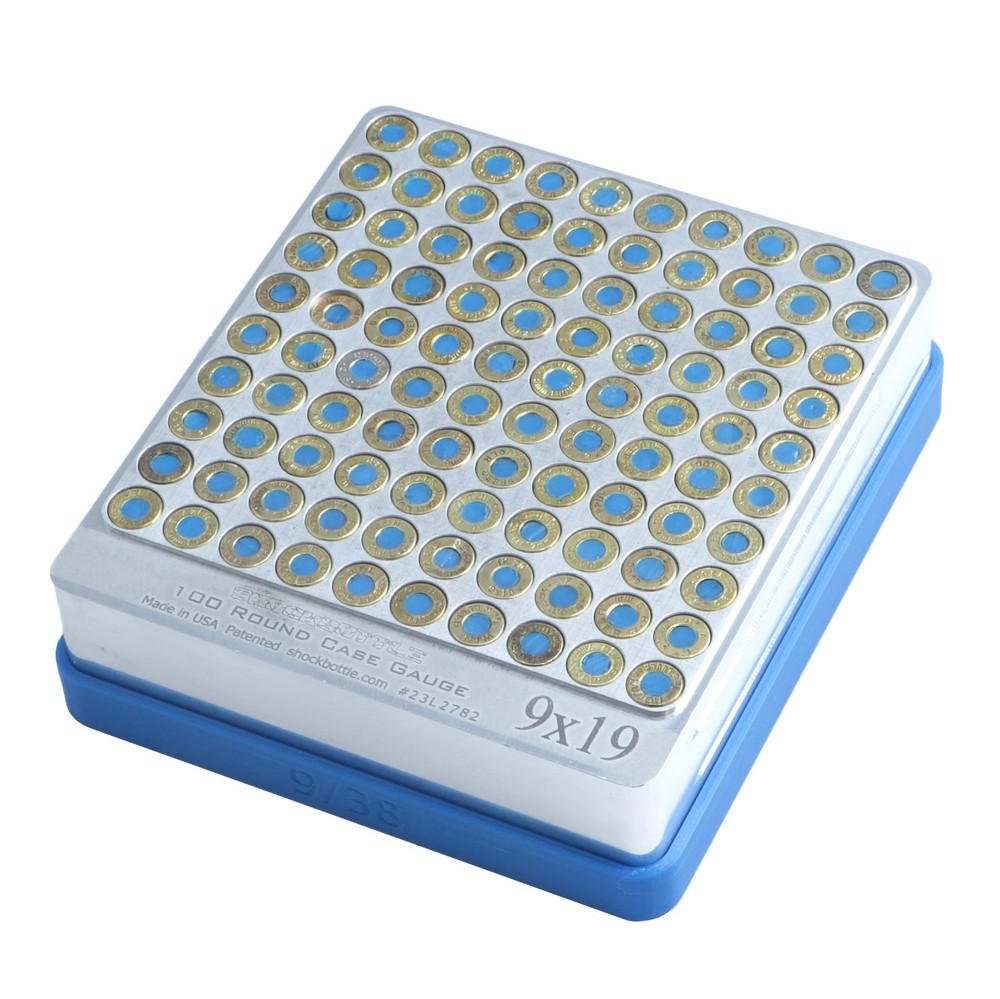 Shockbottle Hundo 9mm / 38SC Case Gauge Riser & Flip Tray - Multiple Colors