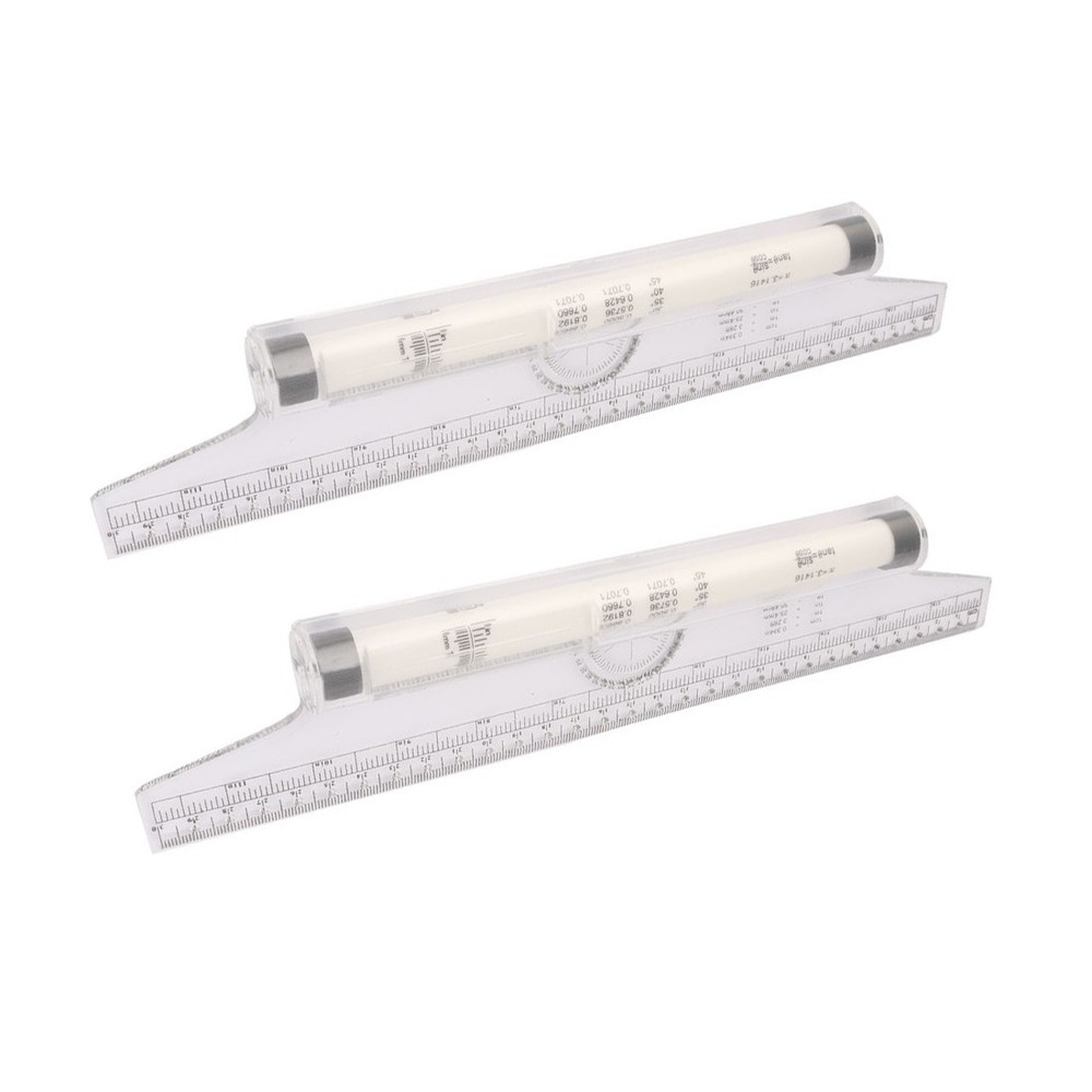 12 Inch Enginering Architect Metric Parallel Drafting Drawing Rolling Ruler 2pcs