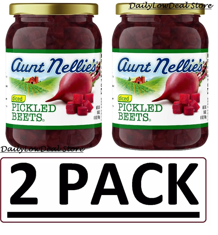 2 PACK - Aunt Nellie's Diced Pickled Beets 16 oz (Total 32 oz) FAST SHIP