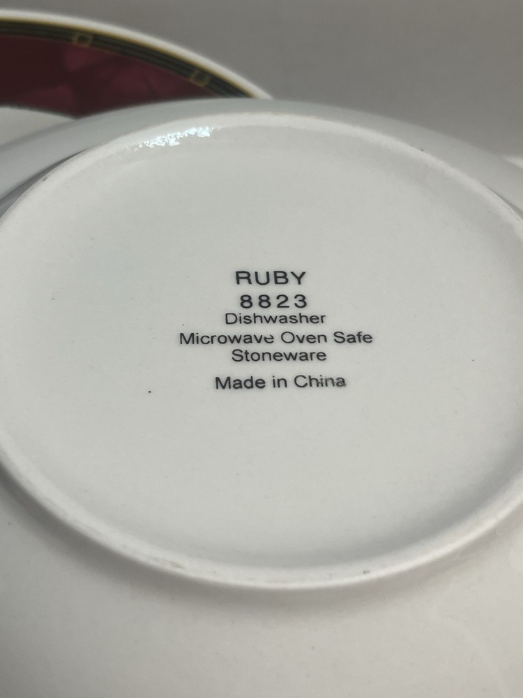 5 SANGO Ruby 8.5" Rimmed Soup Bowls 1725