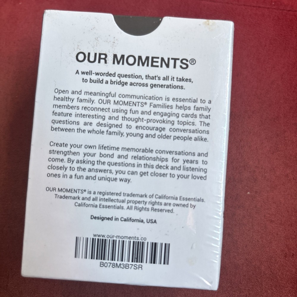 Our Moments Families Cards Conversation Starters For Great Relationships