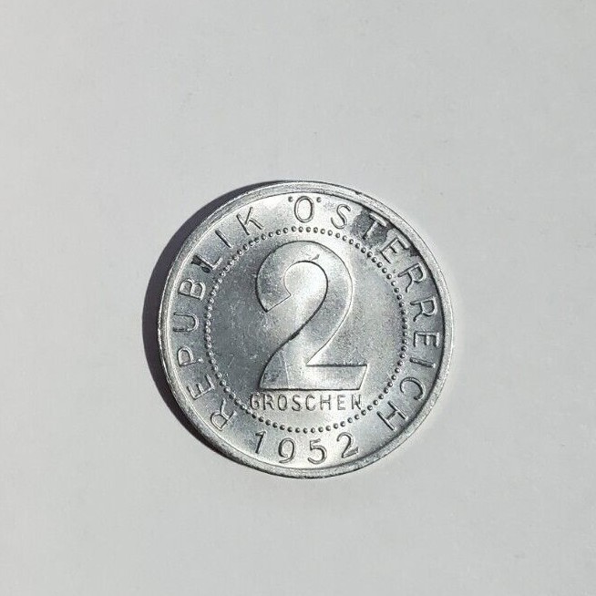 1952 Austria 2 Groschen KM 2876