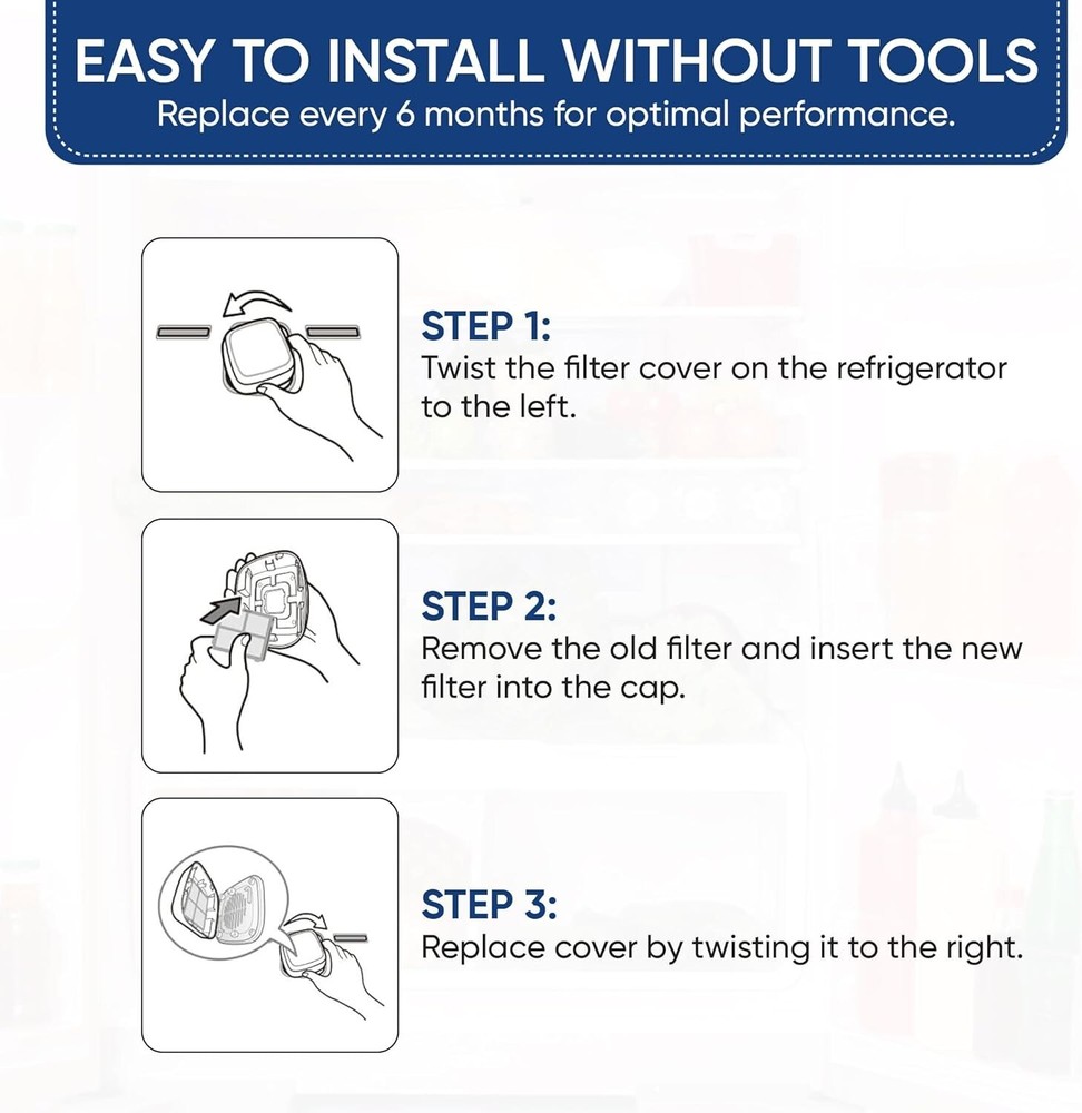 3Pack LT120F Refrigerator Air Filter Replacement for LG LT120F Kenmore