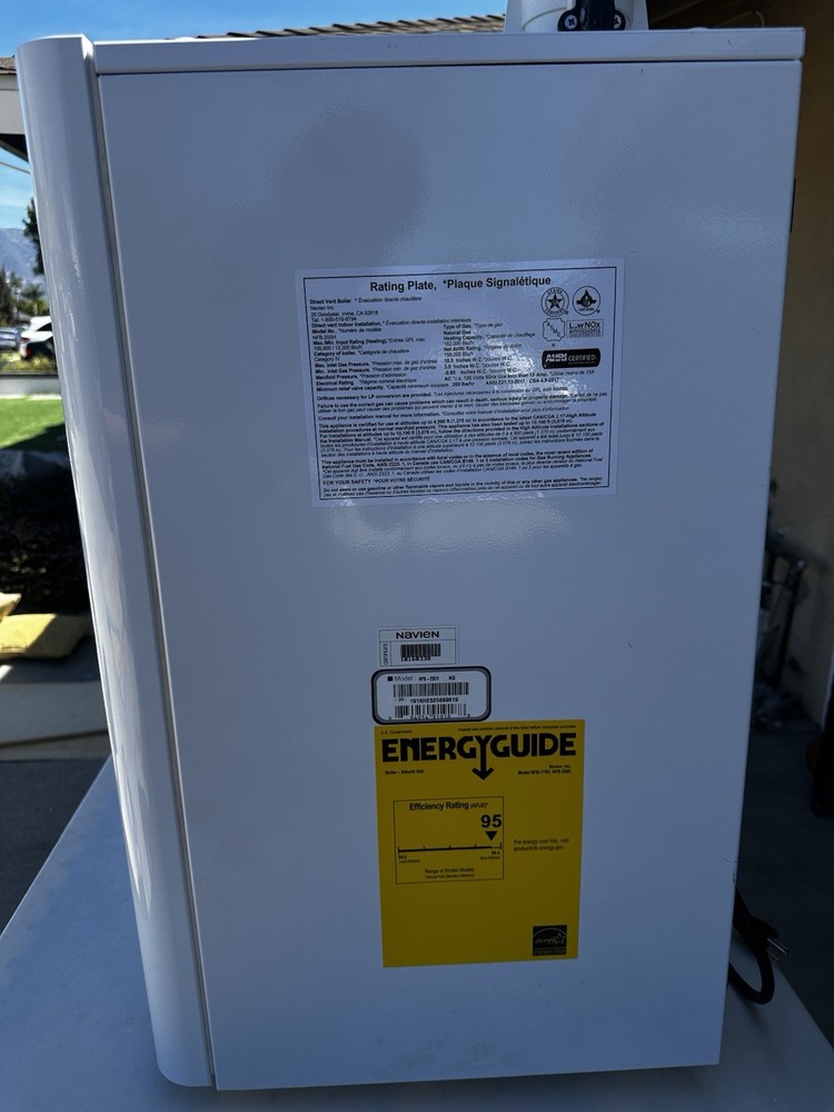 Navien NFB-200H Condensing Gas Combination Boiler 199,000 BTU Wi-Fi Low NOx