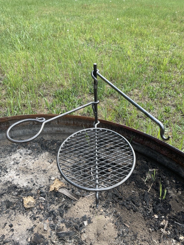 Campfire Stake Grill - Hand Forged Iron