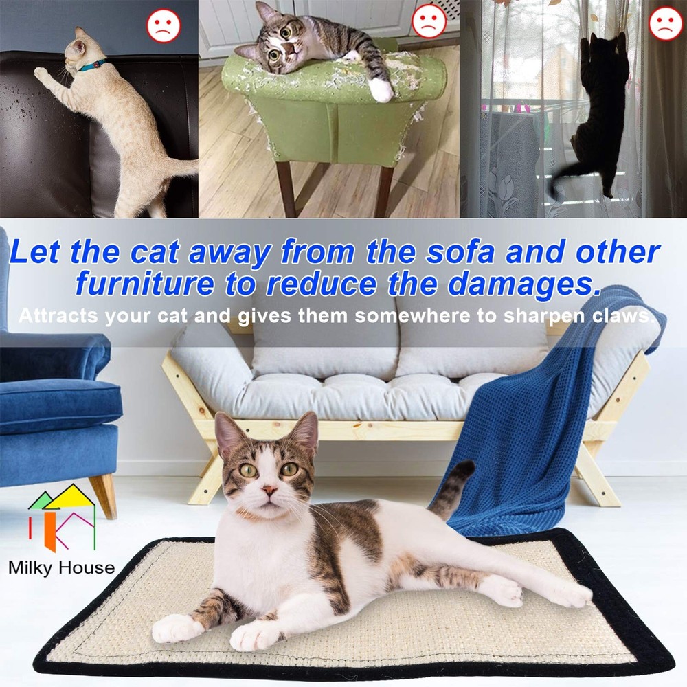 Cat Scratch Pad 2PK Non-Scratch Pads Couch Corner Kitty Scratching Bed Post T...