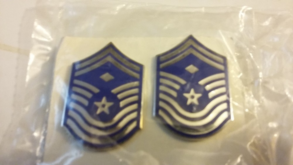 USAF Air Force Chief Master Sergeant With First Sergeant Collar Rank Pins(18-089