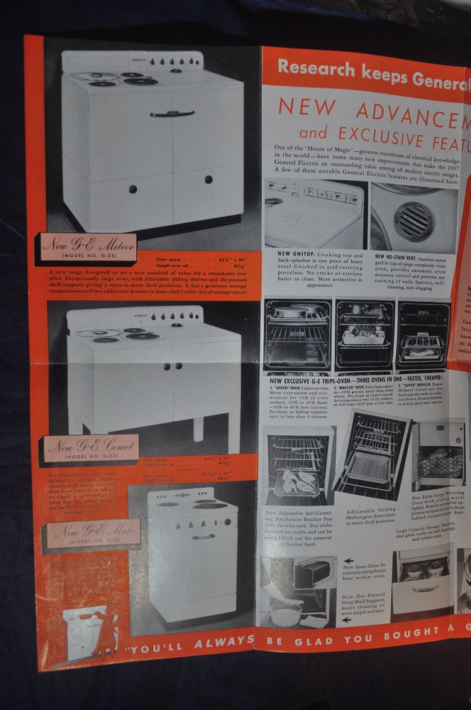 1937 General Electric Range Brochure