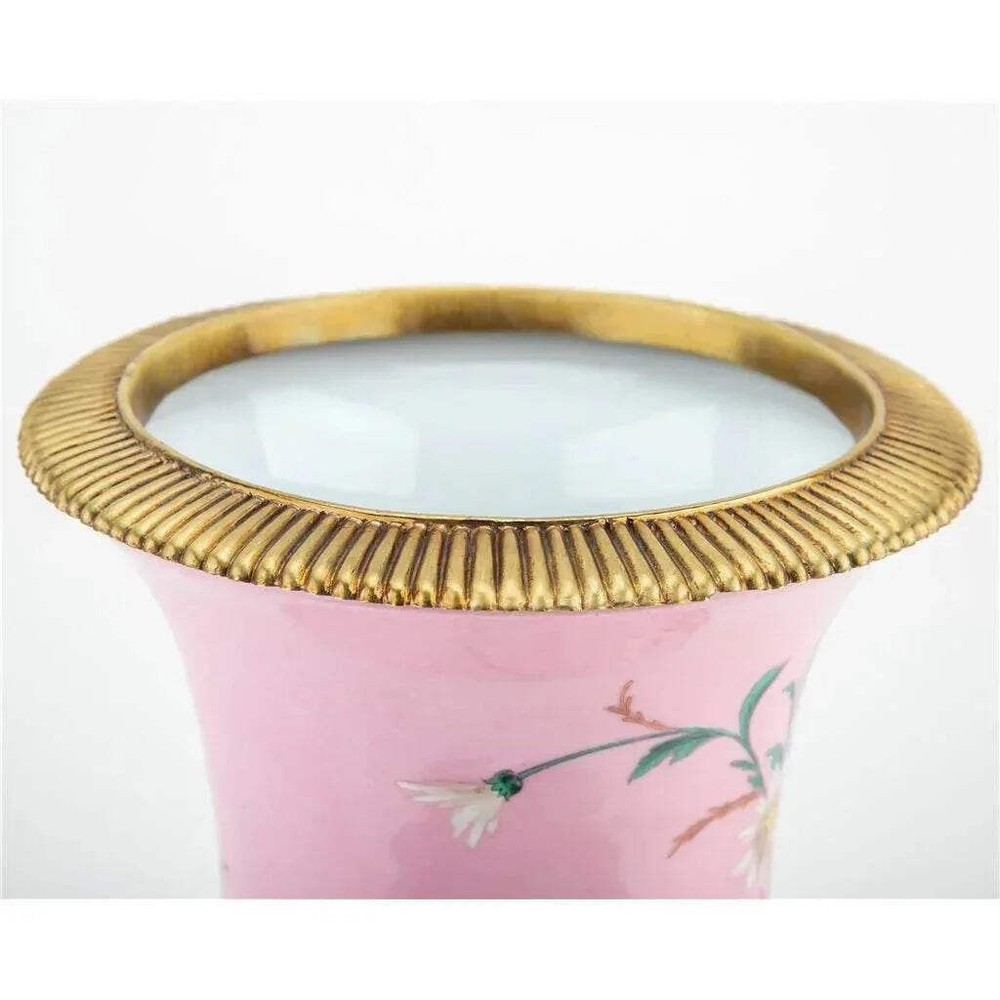 Khom Pink Floral Pattern Vase - Delamere Design