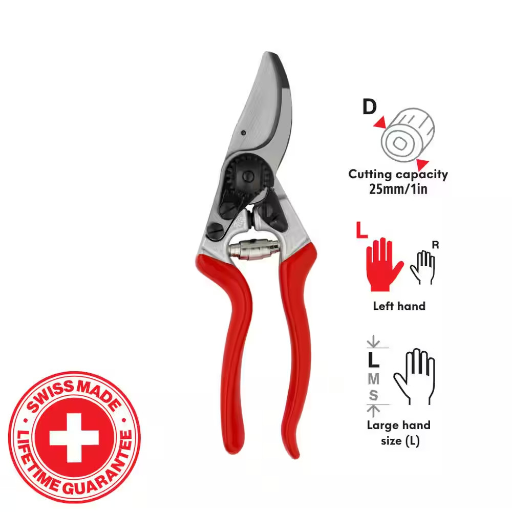 F9 8.3 In. Large Left Hand Pruner with 1 In. Cut Capacity, High Performance, Erg