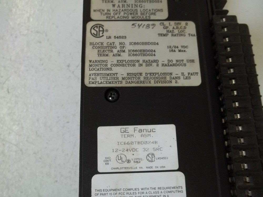GE FANUC IC660BBD024 ELECTR. MODULE UNMP