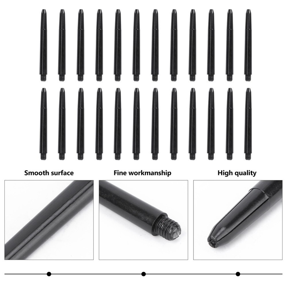 100Pcs Plastic Dart Shafts for Enhanced Flight Path with 2BA Screw Thread