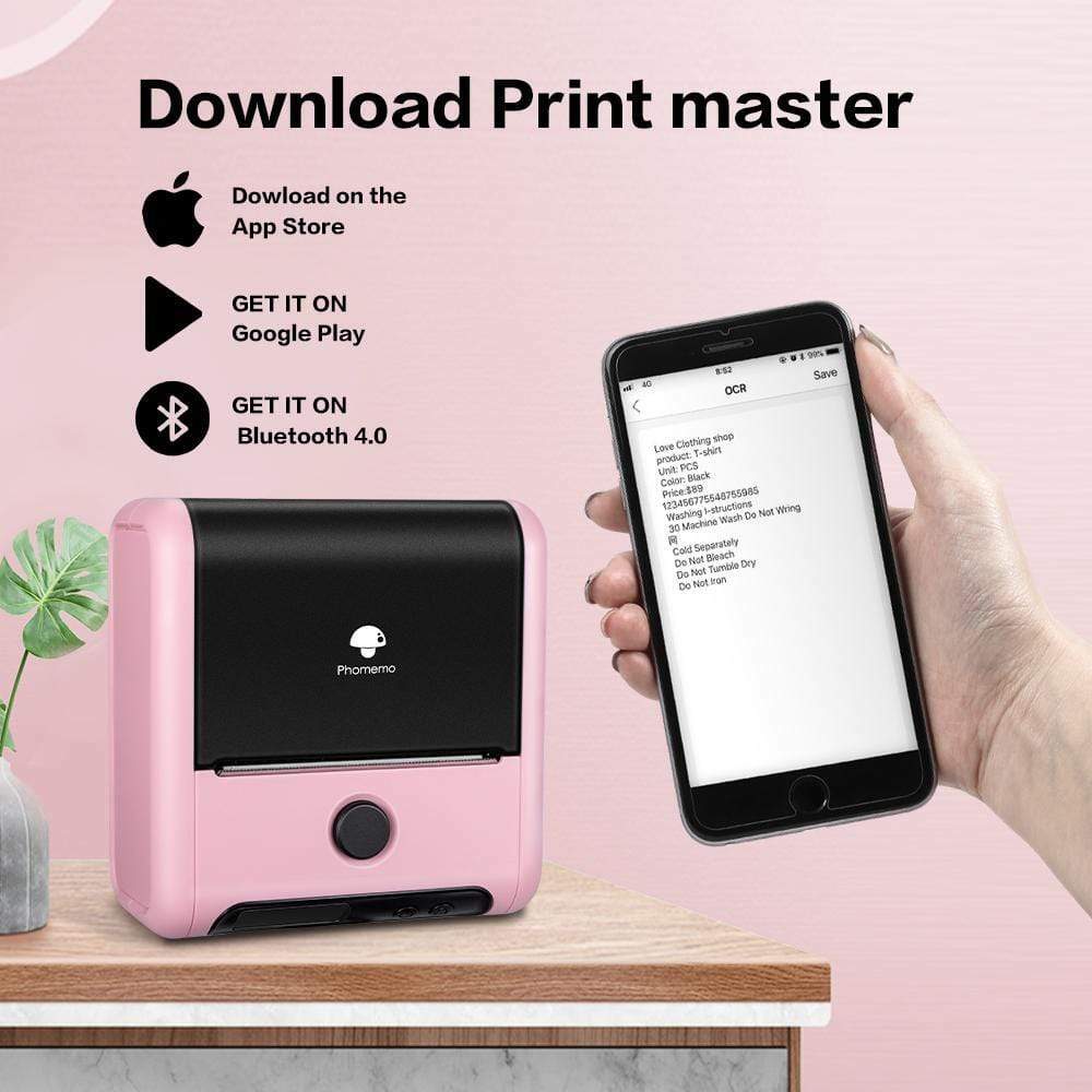 Phomemo M200 Thermal Label Maker Mobile Printer Wireless Mini Bluetooth Printer
