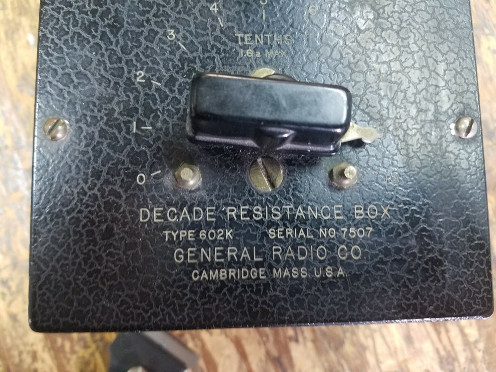 GENERAL RADIO DECADE RESISTANCE BOX TYPE 602K