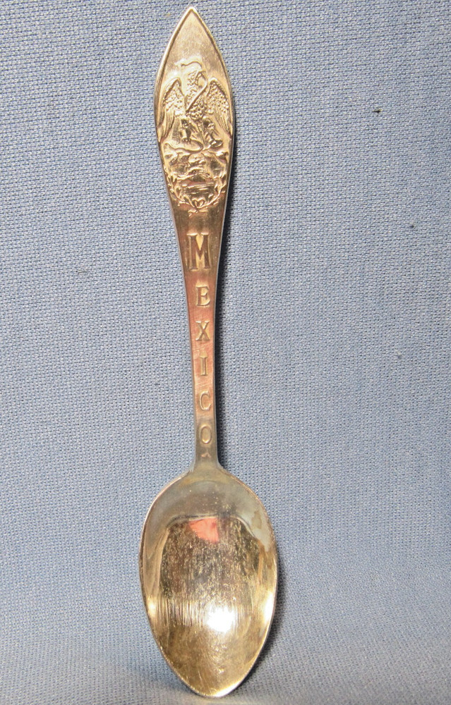 Antique EAGLE MEXICO    Sterling Silver Demitasse Spoon