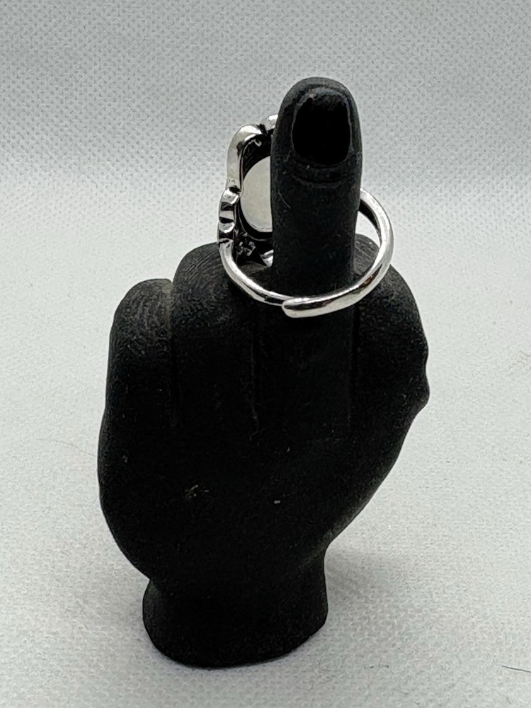 Moonstone Adjustable Alloy Ring