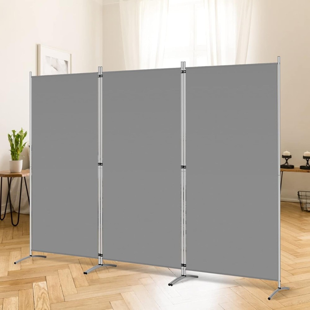 Lightweight 3-Panel Room Partition | 102''W Freestanding Divider for Flexibility