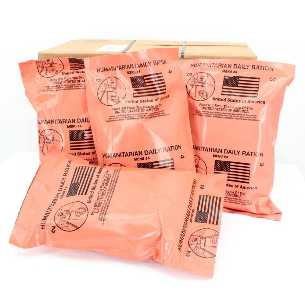 4 Meal HUMANITARIAN DAILY RATION MRE - RANDOM MENU - 2023