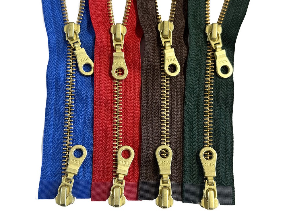 YKK #5 24" -33" Golden Brass Two Way with Doughnut Pull Separating Jacket Zipper
