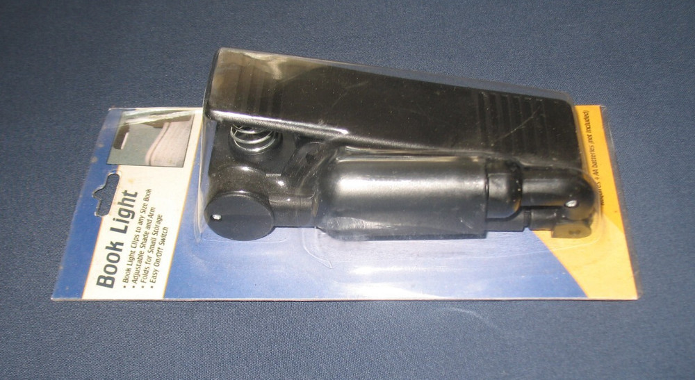 clip on book light (requires 4 AA batteries NOT included)