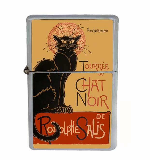 Chat Noir Rs1 Flip Top Oil Lighter Wind Resistant