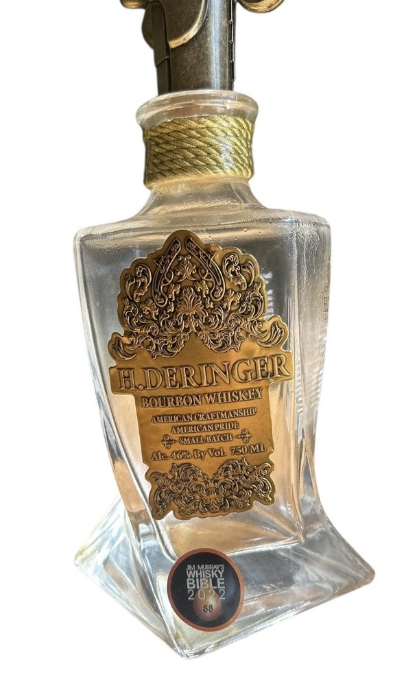 Empty H Deringer Bourbon Whiskey Bottle American Craftsmanship Limited Edition