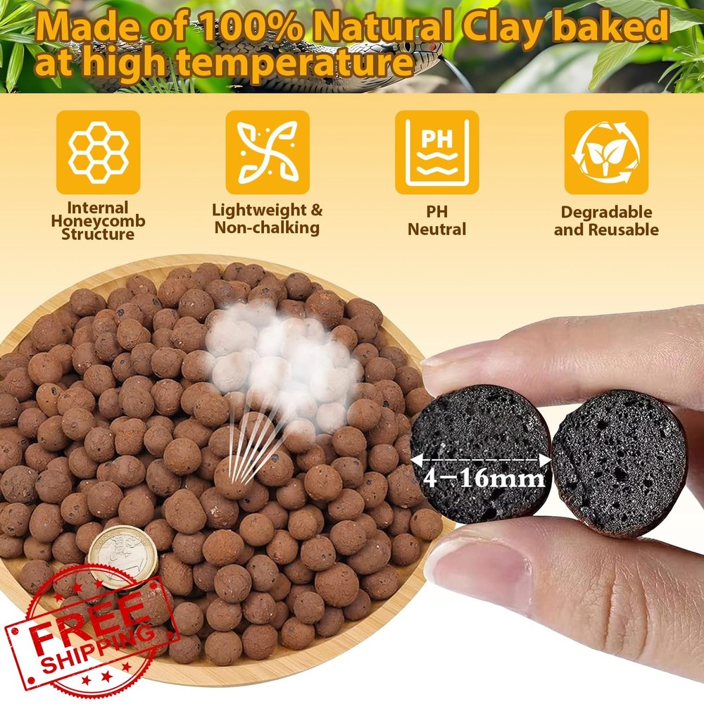 Legigo Leca Balls Terrarium Substrate Clay Pebbles 2LBS