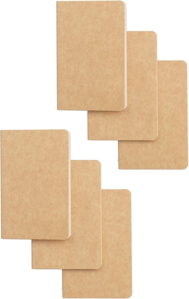 Poet Notebook, Softcover Mini Notebooks Kraft Brown Notebook Small