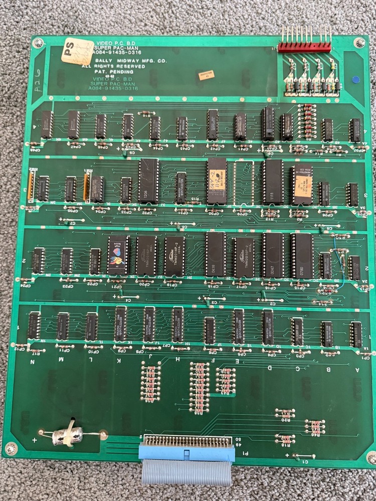 Super Pac-Man Bally Midway Arcade Circuit Board, PCB, Working, Boardset
