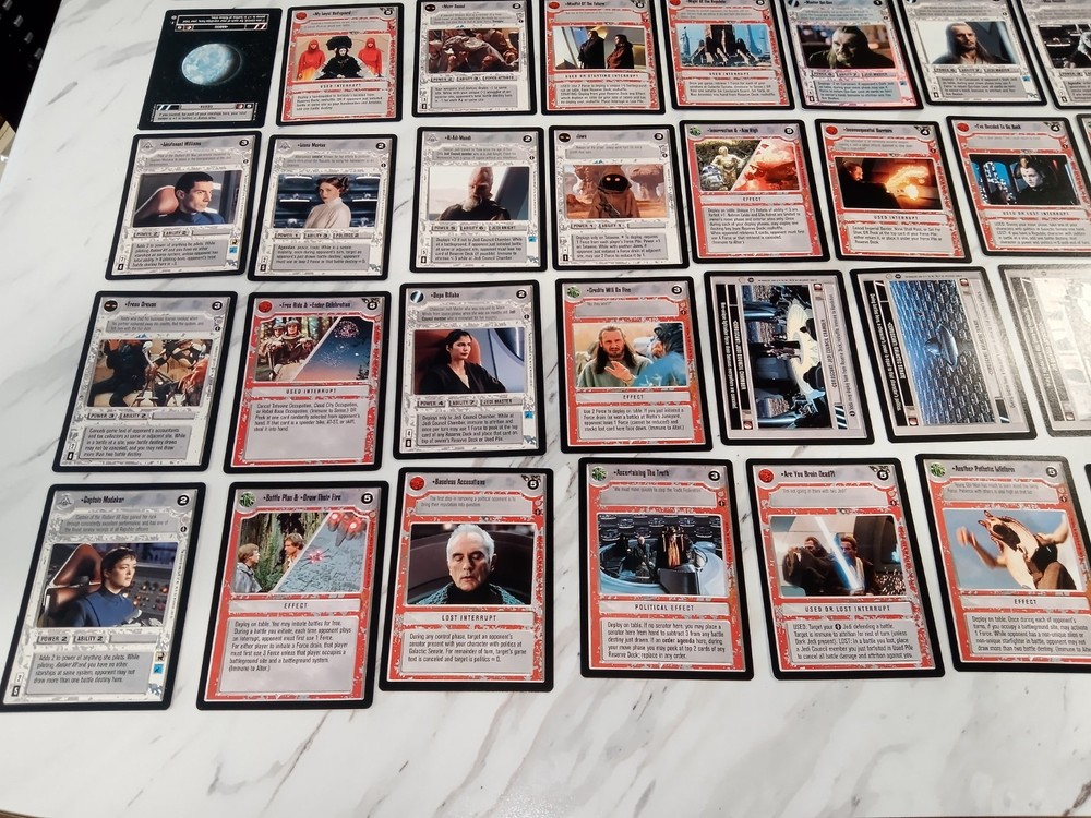 Star Wars CCG Coruscant Complete Set (Base + Rules + Checklists + All AIs) READ
