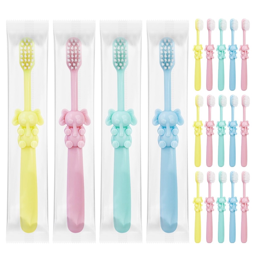 100 pcs Bulk Disposable Kid Toothbrushes Individually Wrapped, Toothbrushes T...