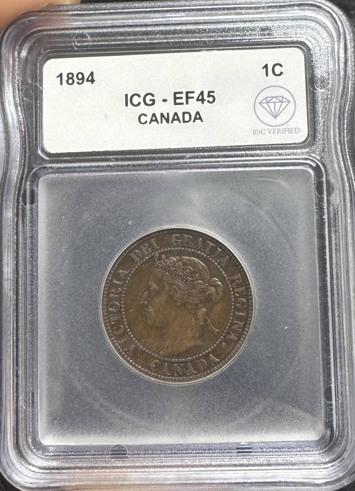 1894 canada Bronze CENT ICG XF-45 IDC Verified
