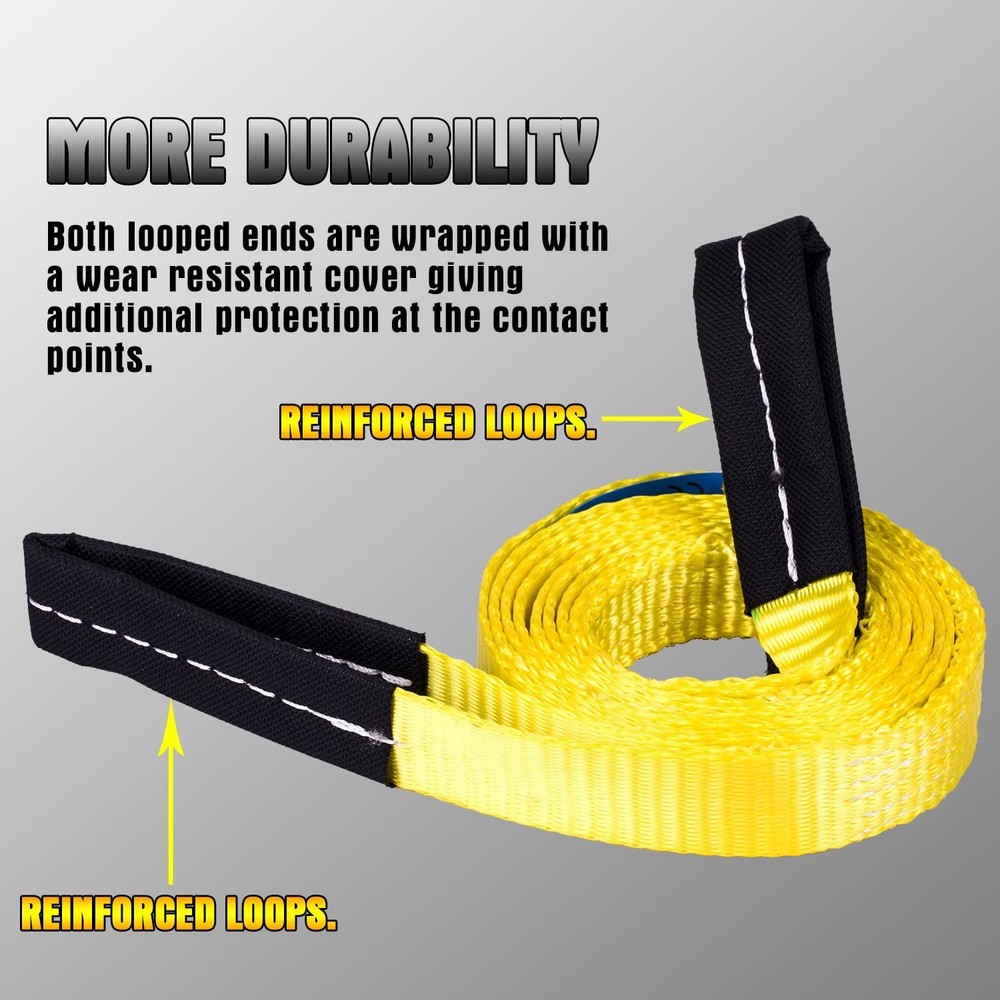 2 Pack Lifting Slings Straps y Heavy Duty Lifting Stitching Web Flat Eye