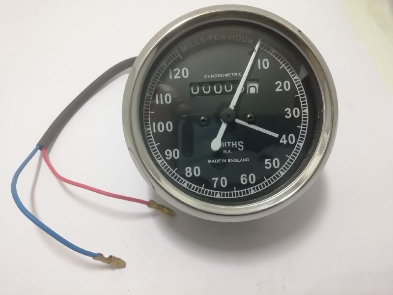 Smith 10 - 120 Mph speedo black face black body Classic Bikes BSA NORTON TRIUMPH