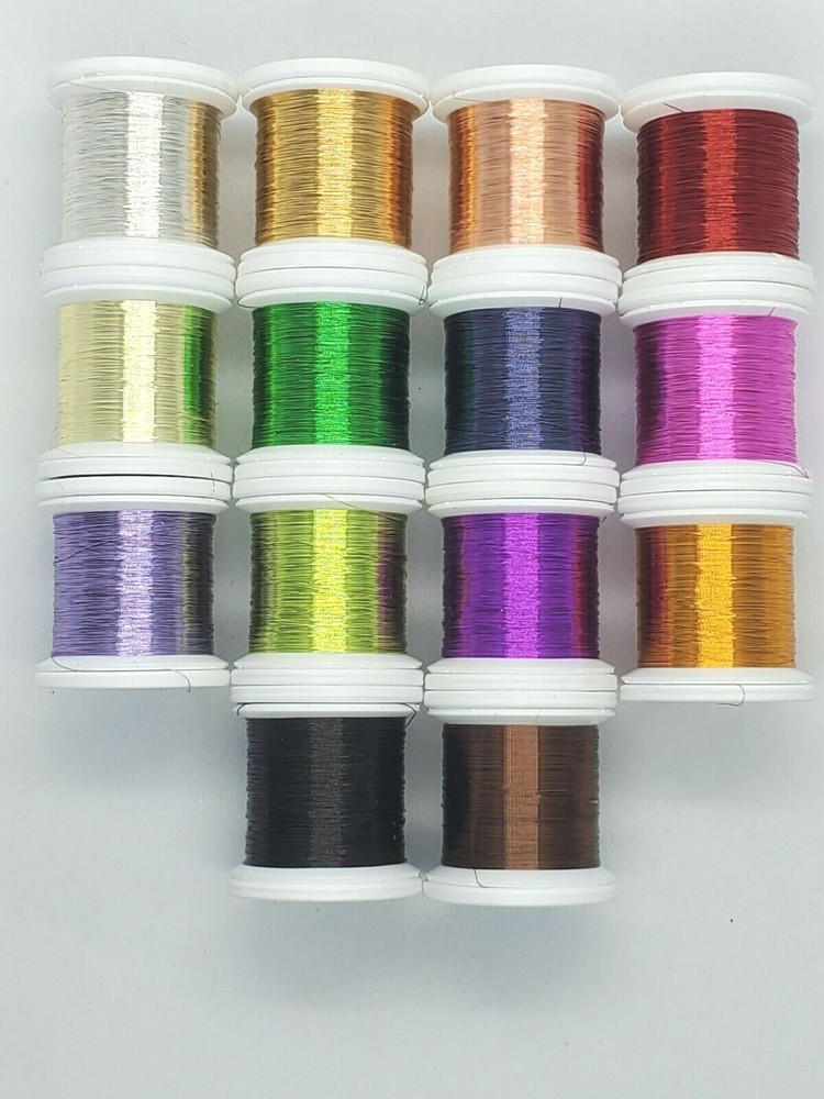 Hends SMALL COLORED WIRE Fly Tying 18 Yd Spool 0.18 mm Diameter