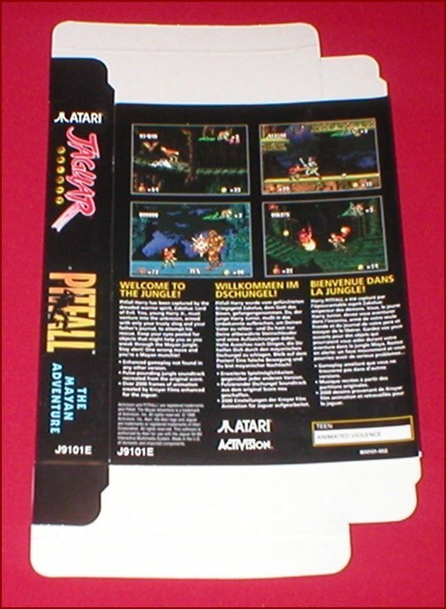 Pitfall The Mayan Adventure Original Empty Box Only for Atari Jaguar System NEW