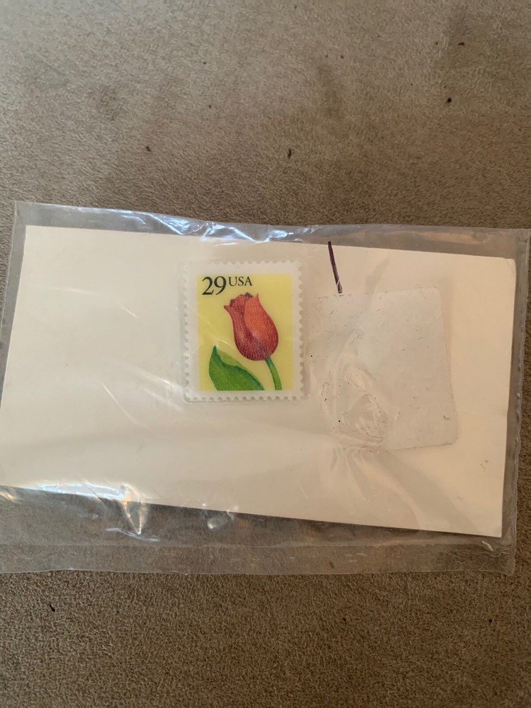 USPS 29 CENT STAMP TULIP ROSE TACK PIN PINBACK