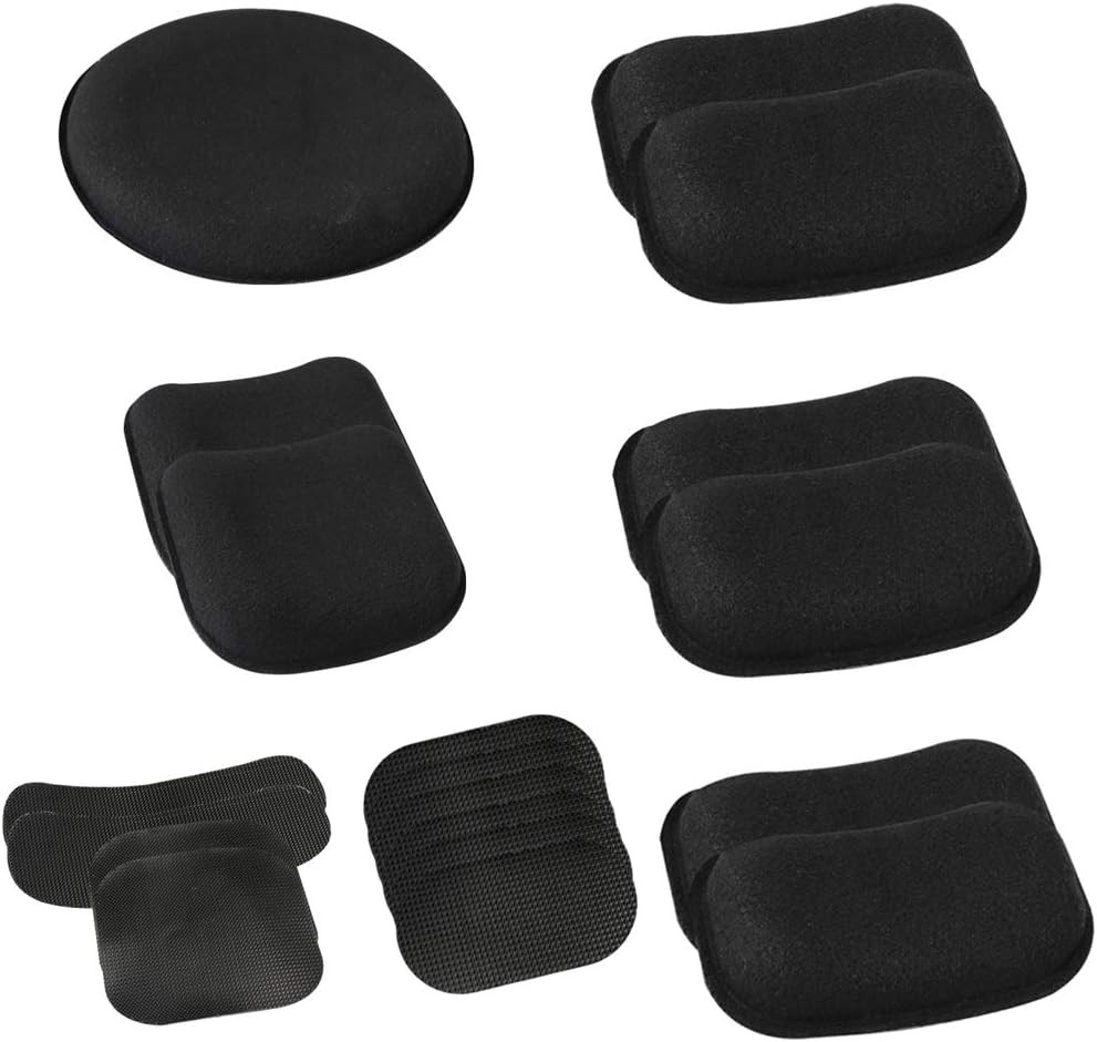 Universal Airsoft Helmet Pads, Tactical Replacement One Size, Black