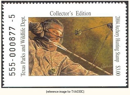 HALFPRICEHUNT Texas Archery Stamp 2004 ($3.00)