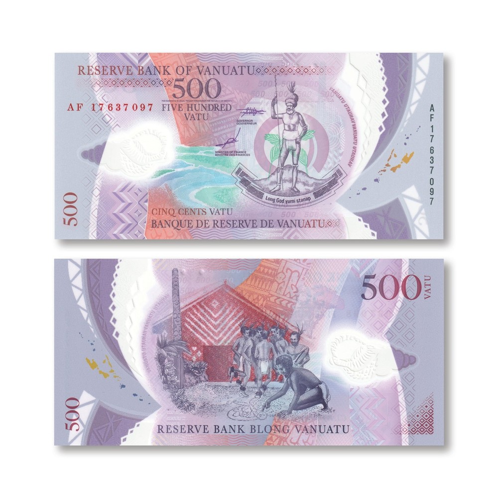 Vanuatu 500 Vatu, 2017, Polymer, B209a, P18, UNC
