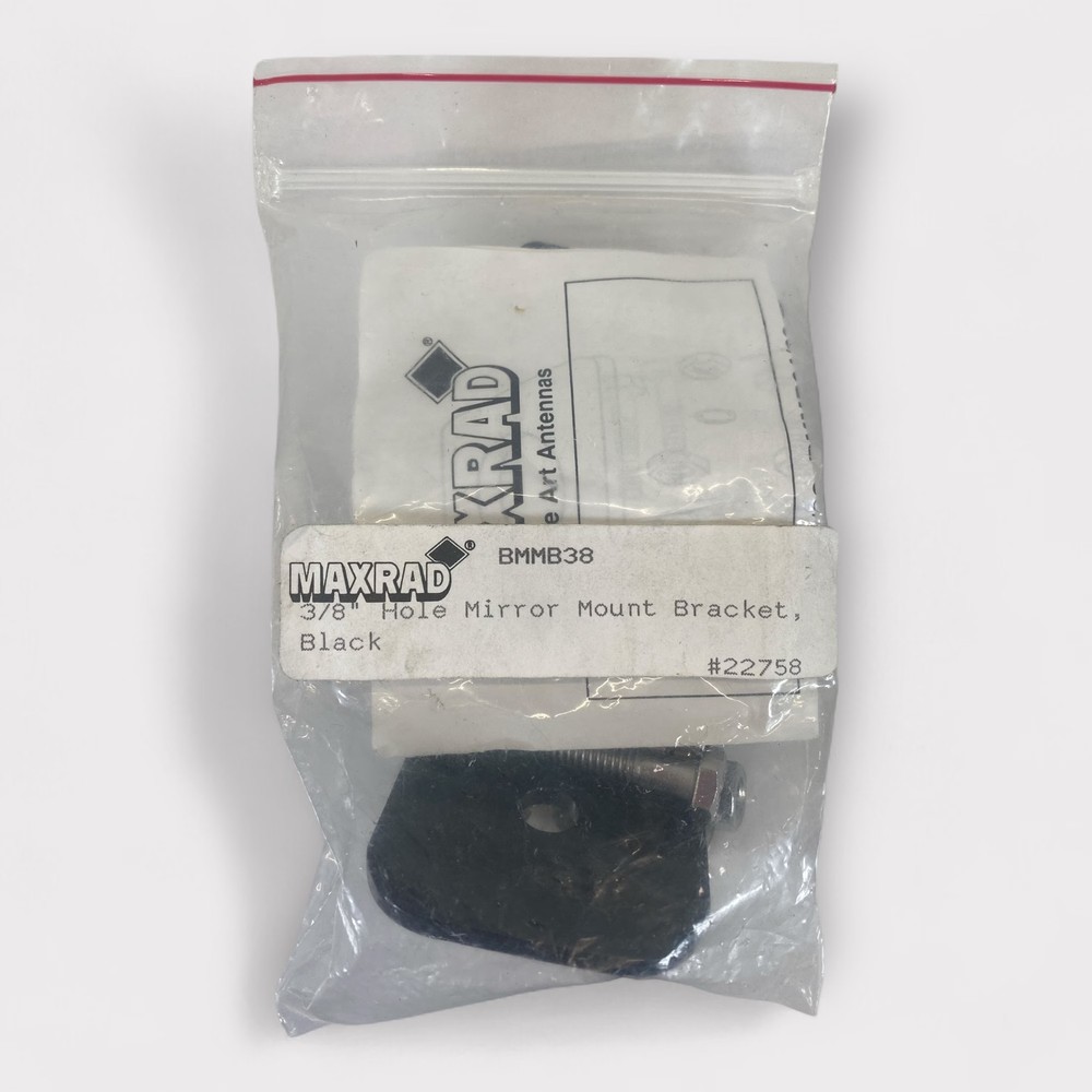Maxrad BMMB38 3/8" 90 Degree Mirror Mount Bracket For NMO Base - Black **New**