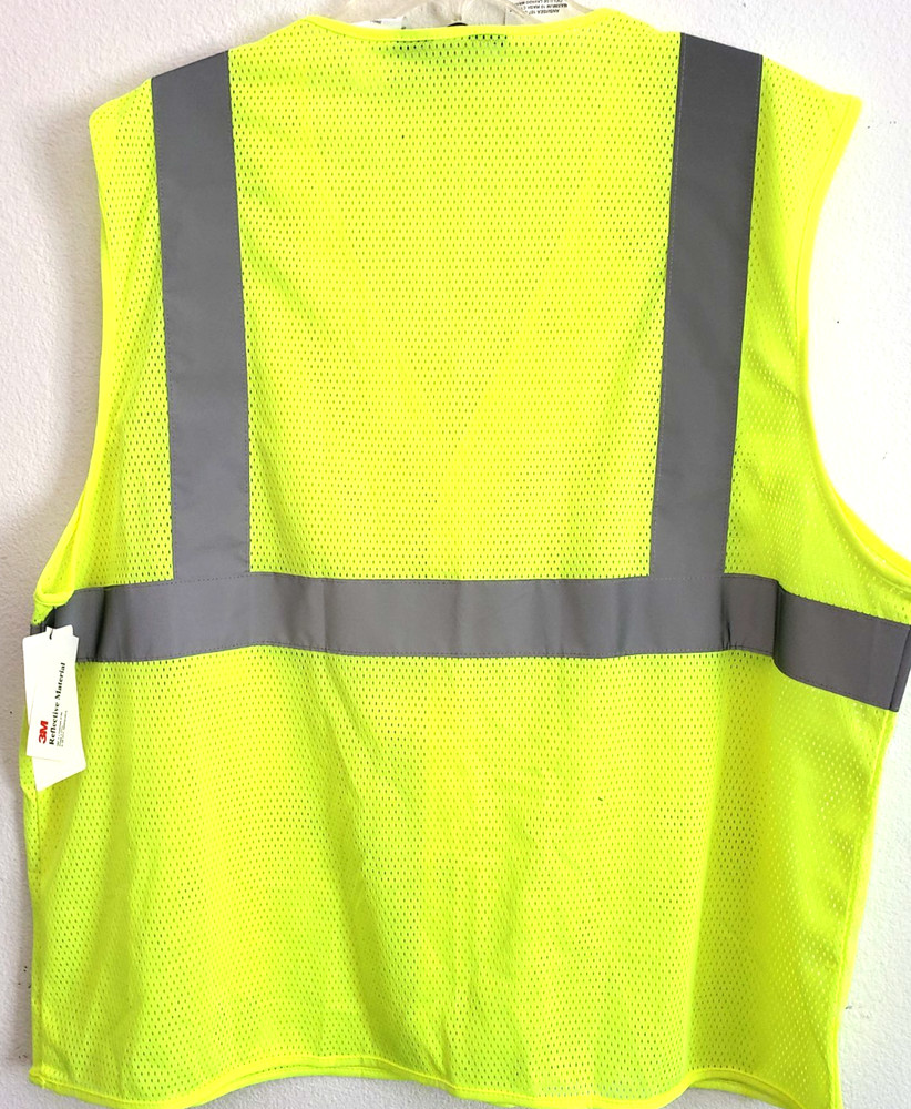High Visibility Lime Green Road Worker Vist Larg Size