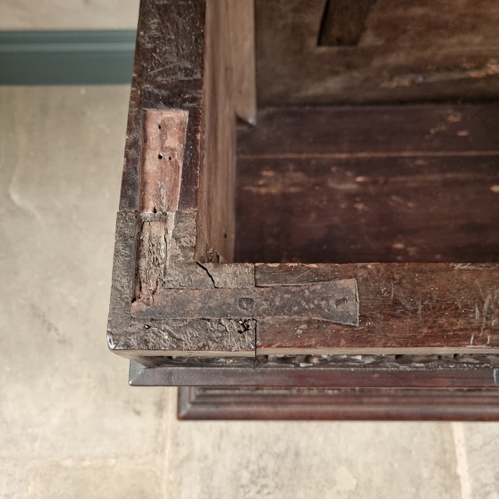 A 16th Century And Later Coffer.