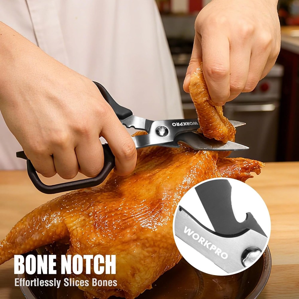 WORKPRO Heavy Duty Kitchen Scissors Multipurpose Shears with Detachable Blades