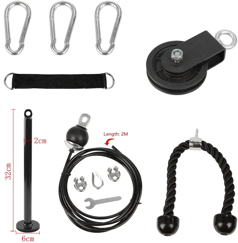 LFJ LAT Pull Down and Lift Weight Pulley System Cable Machine Pulley Attachment