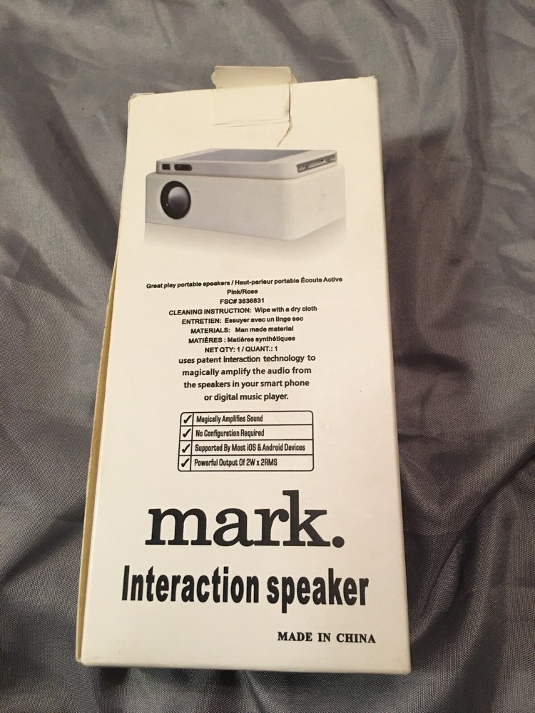 Avon Mark Pink Interactive Phone Speaker New NIB