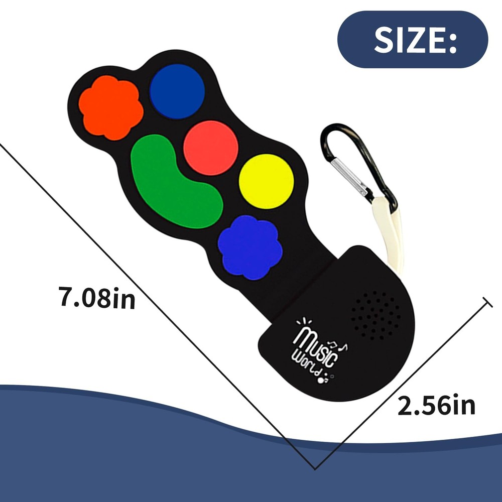 Mini Roll up Silicone Musical instuments Real Playable Keychain Set Thumb On-...