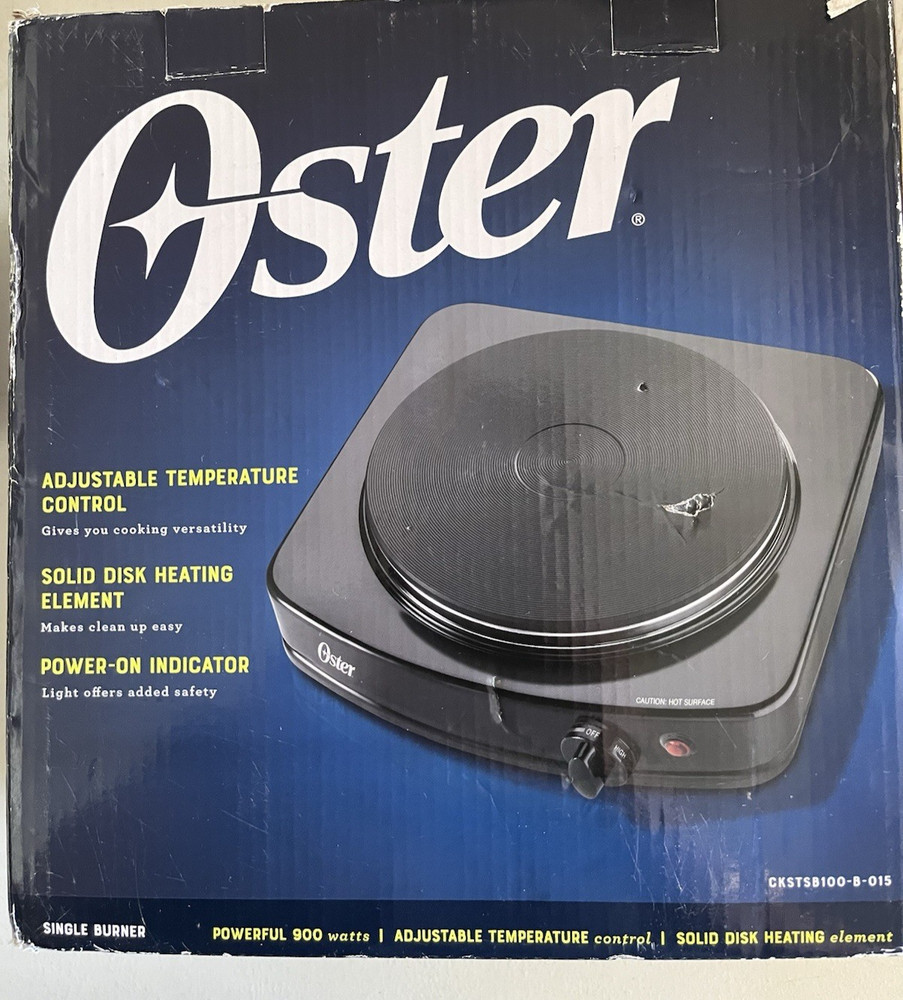Oster CKSTSB100-B-015 Single Burner Adjustable Temperature Control NEW