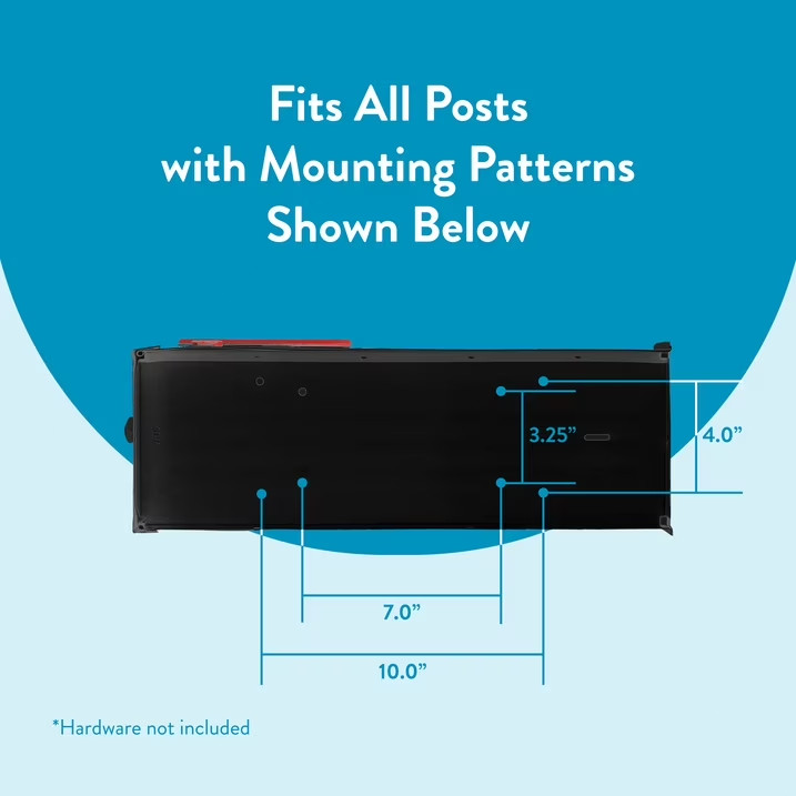 Architectural Mailboxes Elite Galvanized Steel, Medium, Post-Mount Mailbox in Bl