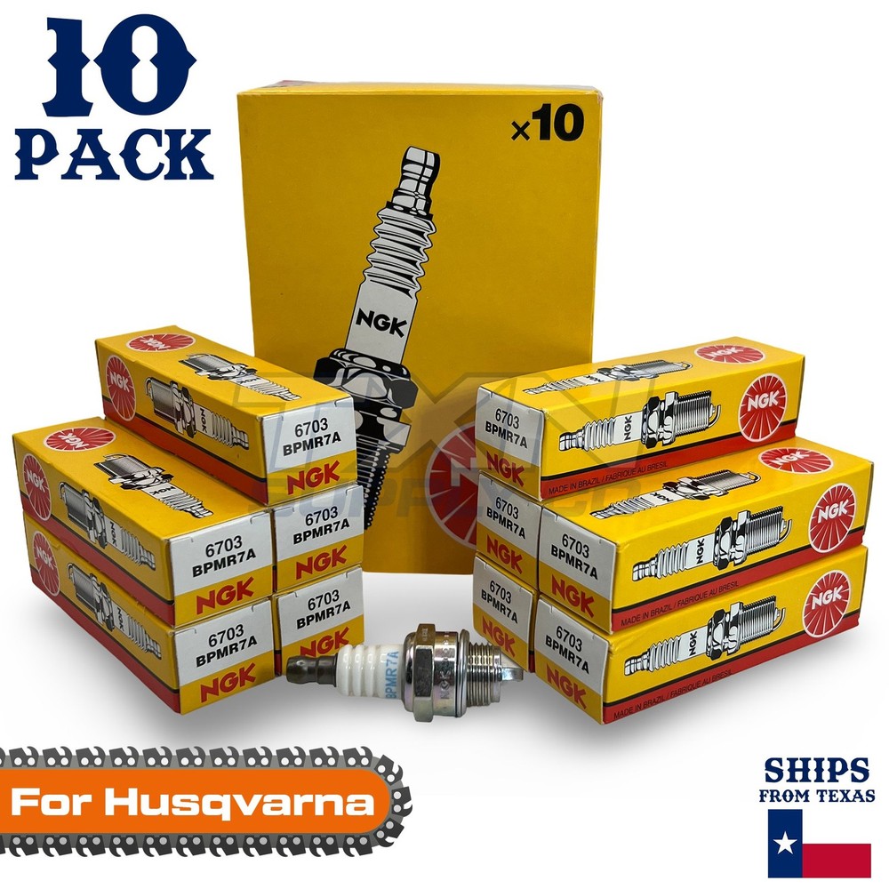 10 Pack NGK Spark Plug - For 444FE Husqvarna Chainsaw